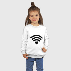 Свитшот хлопковый детский Wi-Fi Love, цвет: белый — фото 2