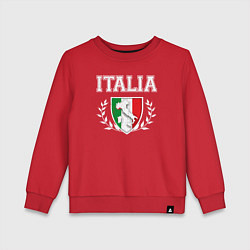 Свитшот хлопковый детский Italy map, цвет: красный