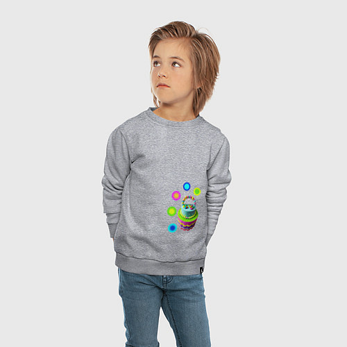 Детский свитшот Светлый праздник / Меланж – фото 4