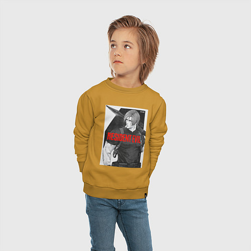 Детский свитшот Леон с базукой - Resident / Горчичный – фото 4
