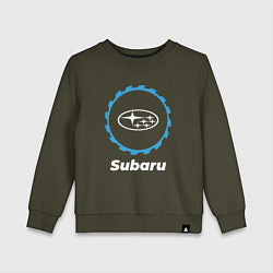 Свитшот хлопковый детский Subaru в стиле Top Gear, цвет: хаки