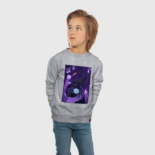 Детский свитшот Subnautica подводный монстр / Меланж – фото 4