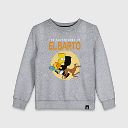 Свитшот хлопковый детский Adventures of El Barto, цвет: меланж