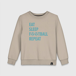 Детский свитшот Еда, сон, футбол