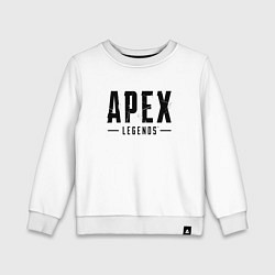 Свитшот хлопковый детский Apex Legends логотип, цвет: белый