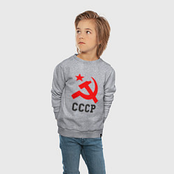 Свитшот хлопковый детский СССР стиль, цвет: меланж — фото 2