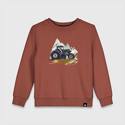 Детский свитшот Farming Simulator - Tractor and mountains