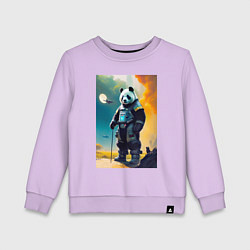 Детский свитшот Cool panda - cyberpunk - neural network