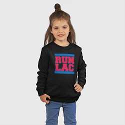 Свитшот хлопковый детский Run Clippers, цвет: черный — фото 2