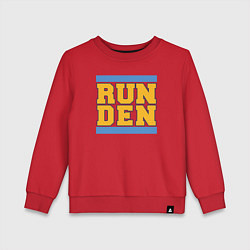 Свитшот хлопковый детский Run Denver Nuggets, цвет: красный