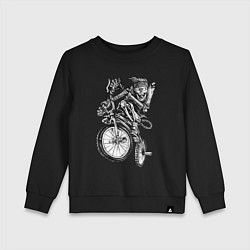 Свитшот хлопковый детский Extreme bones BMX, цвет: черный
