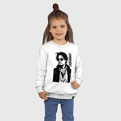 Свитшот хлопковый детский Johnny Depp - graphics, цвет: белый — фото 2