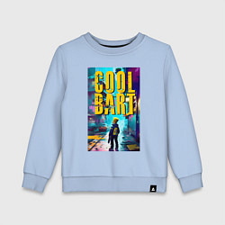 Свитшот хлопковый детский Cool Bart - urban fantasy, цвет: мягкое небо