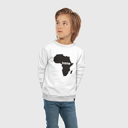 Свитшот хлопковый детский Africa home, цвет: белый — фото 2