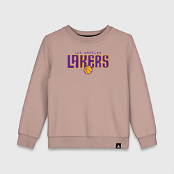 Свитшот хлопковый детский Team Lakers, цвет: пыльно-розовый
