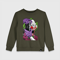 Свитшот хлопковый детский Krusty photographer, цвет: хаки