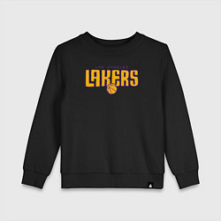 Свитшот хлопковый детский NBA Lakers, цвет: черный