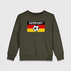 Свитшот хлопковый детский Football Germany, цвет: хаки