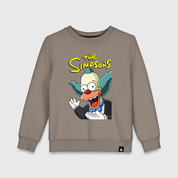 Свитшот хлопковый детский Krusty the clown, цвет: утренний латте