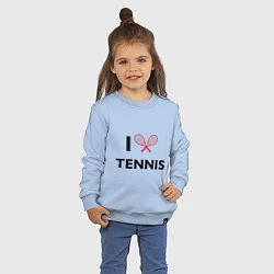 Свитшот хлопковый детский I Love Tennis, цвет: мягкое небо — фото 2