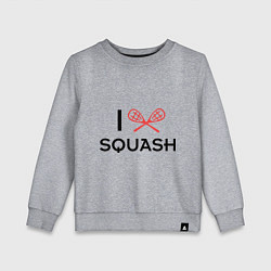 Свитшот хлопковый детский I Love Squash, цвет: меланж