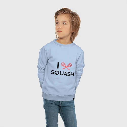 Детский свитшот I Love Squash / Мягкое небо – фото 4