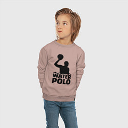 Свитшот хлопковый детский Водное поло, цвет: пыльно-розовый — фото 2