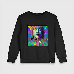 Свитшот хлопковый детский Brian Jones Glitch Modern Art, цвет: черный