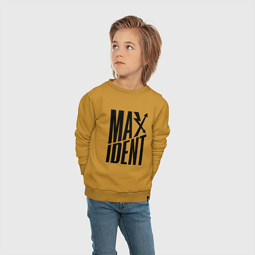 Детский свитшот Maxident - black - stray kids / Горчичный – фото 4