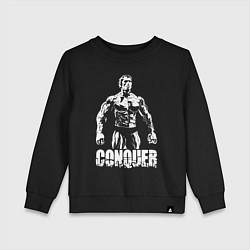 Свитшот хлопковый детский Arnold conquer, цвет: черный