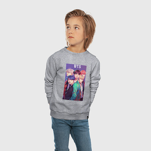 Детский свитшот Anime BTS style / Меланж – фото 4
