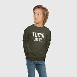 Свитшот хлопковый детский Japan - Tokyo, цвет: хаки — фото 2