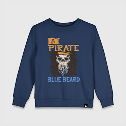 Свитшот хлопковый детский Пират синяя борода, цвет: тёмно-синий