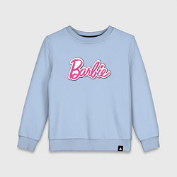 Свитшот хлопковый детский Barbie title, цвет: мягкое небо