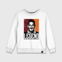 Свитшот хлопковый детский Тотти легенда, цвет: белый