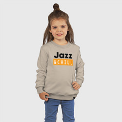 Свитшот хлопковый детский Jazz and chill, цвет: миндальный — фото 2