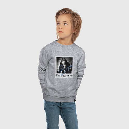 Детский свитшот Тру фанат Ed Sheeran / Меланж – фото 4