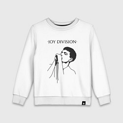 Свитшот хлопковый детский Йен Кёртис Joy Division, цвет: белый