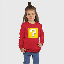 Свитшот хлопковый детский Марио кубик вопросительный, цвет: красный — фото 2