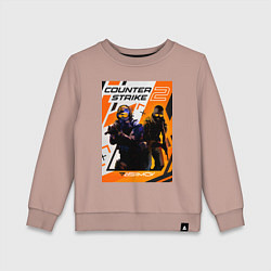 Свитшот хлопковый детский КС 2 Азимов, цвет: пыльно-розовый