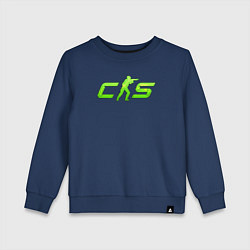 Детский свитшот CS2 green logo