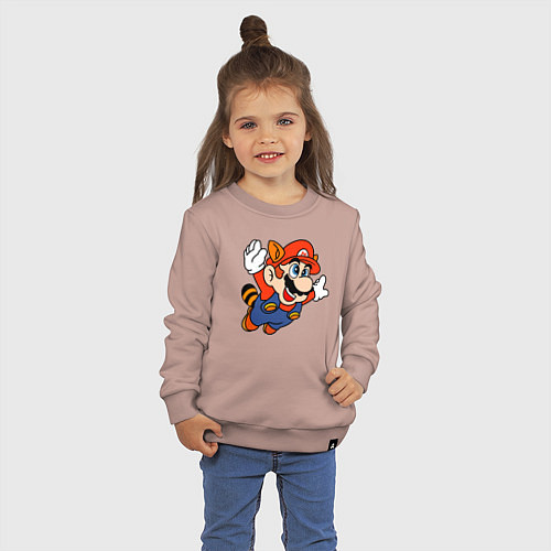 Детский свитшот Марио летит / Пыльно-розовый – фото 3