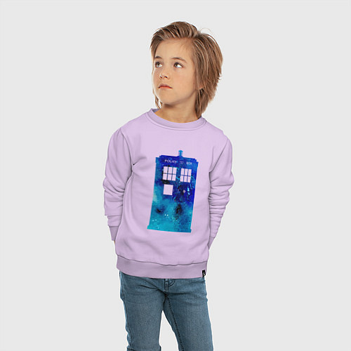 Детский свитшот Space tardis / Лаванда – фото 4