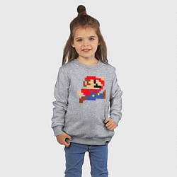Свитшот хлопковый детский Пиксельный Марио, цвет: меланж — фото 2
