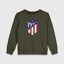 Свитшот хлопковый детский Atletico Madrid FC, цвет: хаки