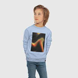 Свитшот хлопковый детский Абтрактный геометрический 3д с волнами, цвет: мягкое небо — фото 2