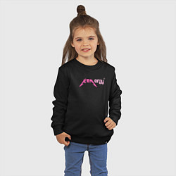 Свитшот хлопковый детский Kenergy - metallica and barbie style, цвет: черный — фото 2
