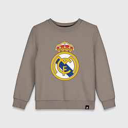 Свитшот хлопковый детский Real madrid fc sport, цвет: утренний латте