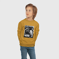 Свитшот хлопковый детский Depeche Mode - Violation Band, цвет: горчичный — фото 2