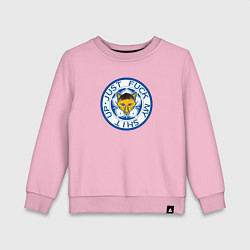 Свитшот хлопковый детский Лестер альтернатива лого, цвет: светло-розовый